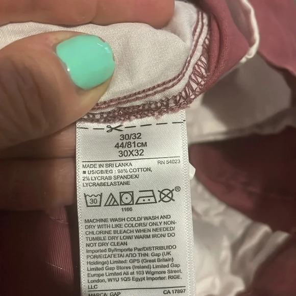 GAP Men's Essential Slim Fit Khaki Chino Pants Earthenware Red Size 30 X 32 - Picture 9 of 11